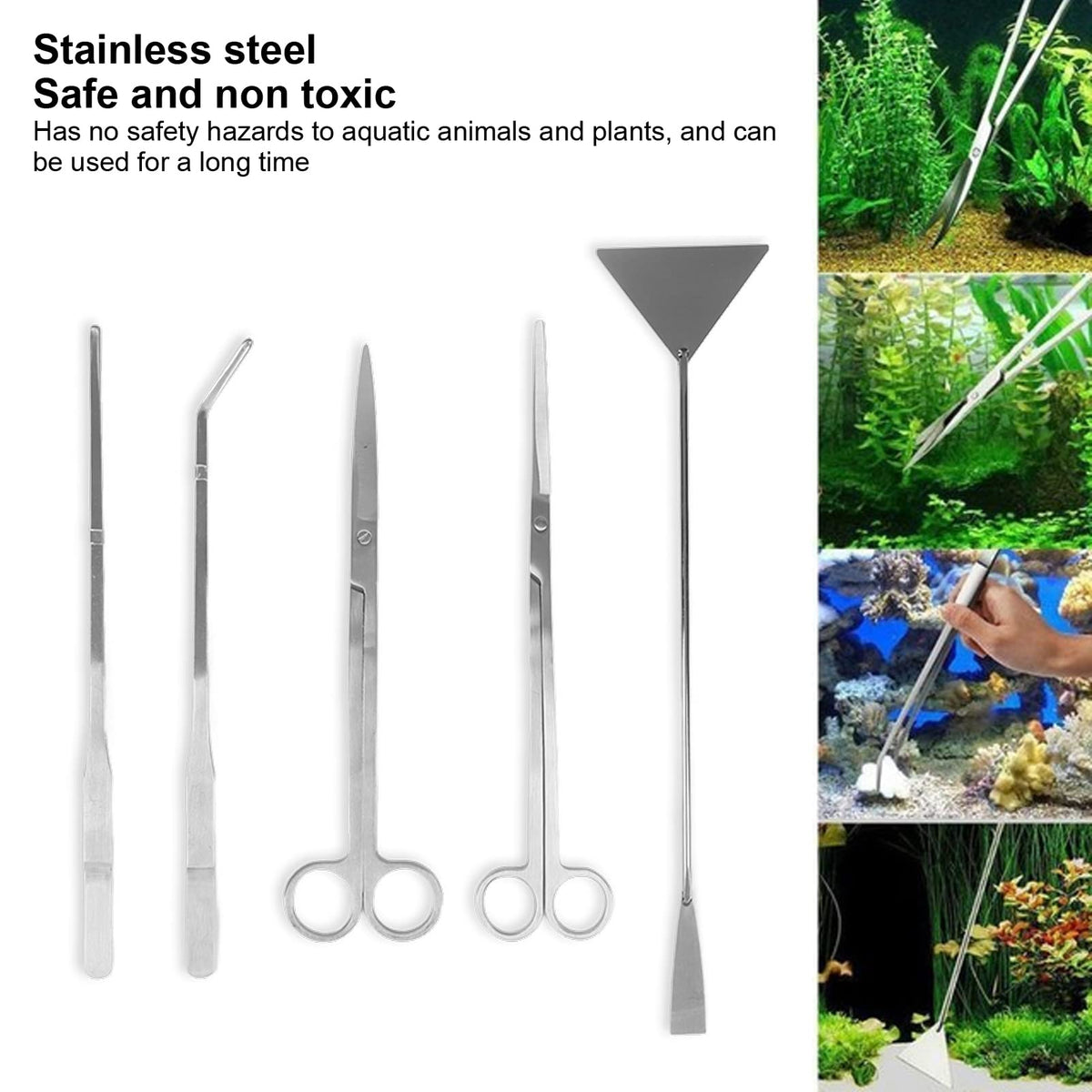 5 in 1 Stainless Steel Aquarium Aquascaping Kit N377898
