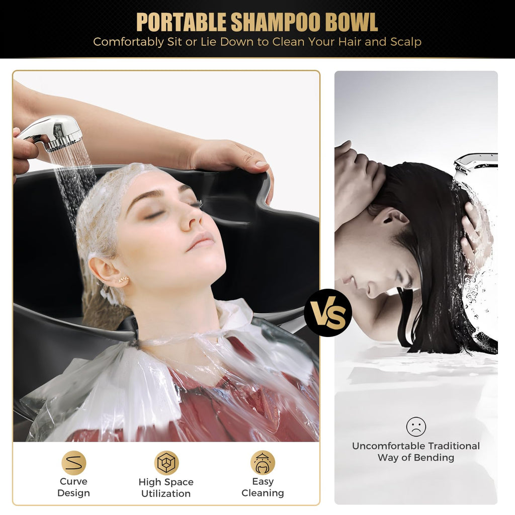 Portable Shampoo Bowl Unit with 2 Bucket E578860