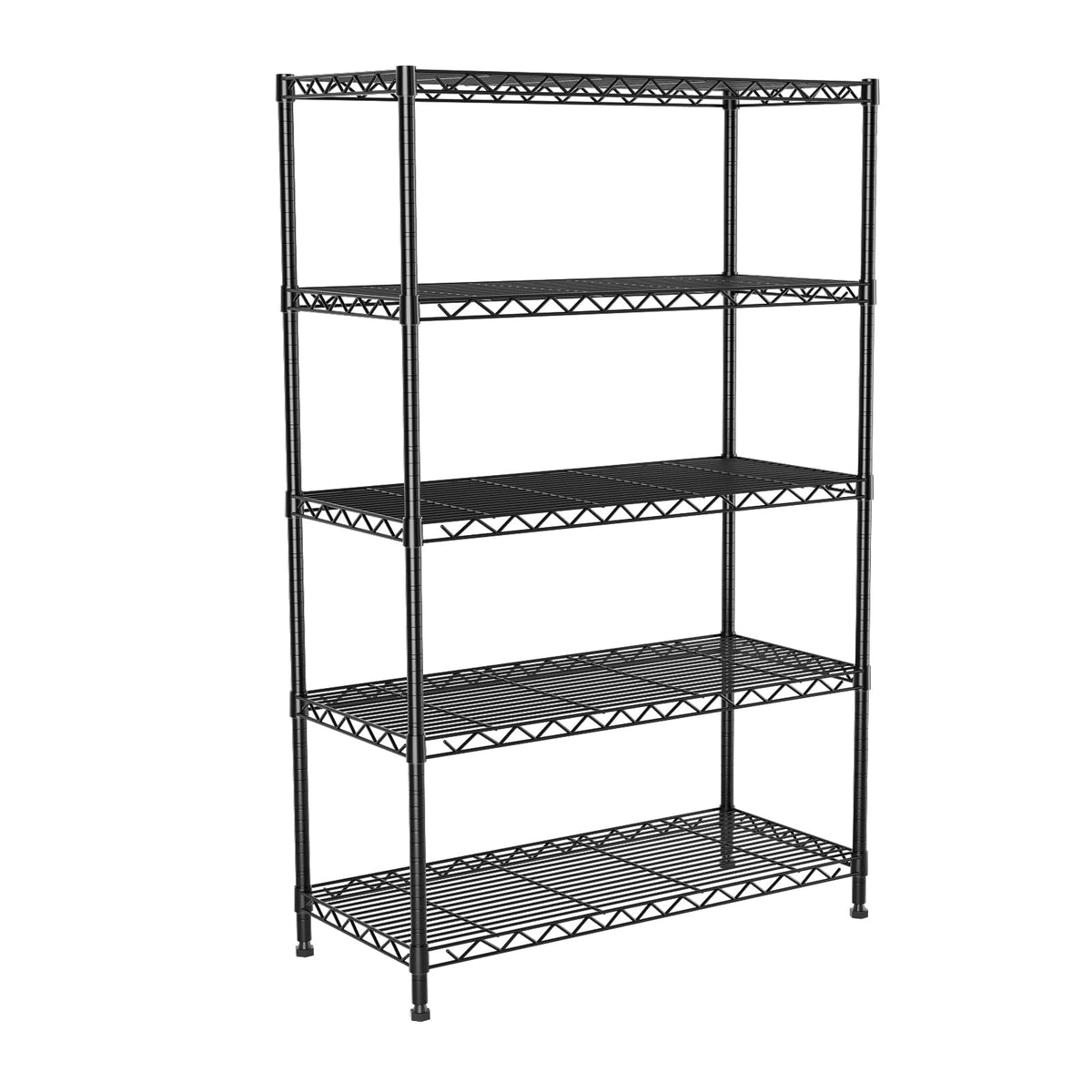 5-Tier Heavy Duty Metal Shelving Unit on Lockable Wheels T5383