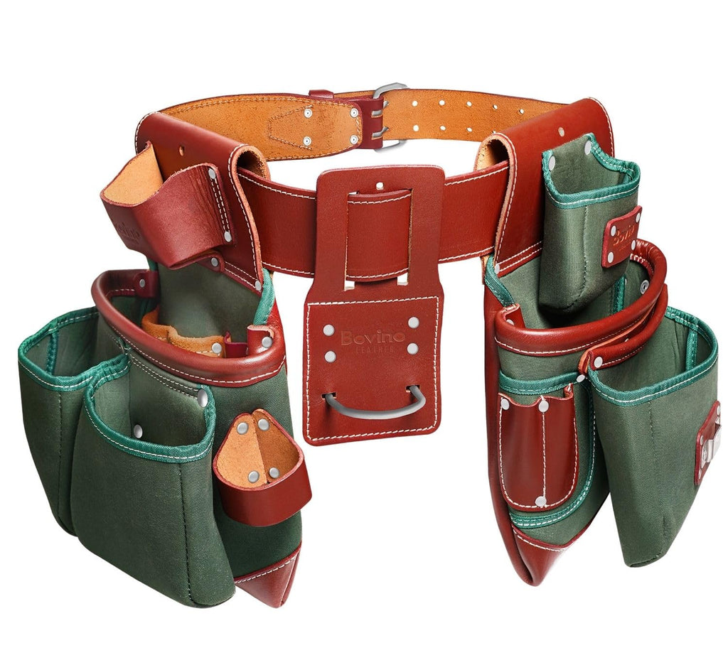 Nylon and Leather 21-Pocket Tool Belt with Hammer Holder M27761