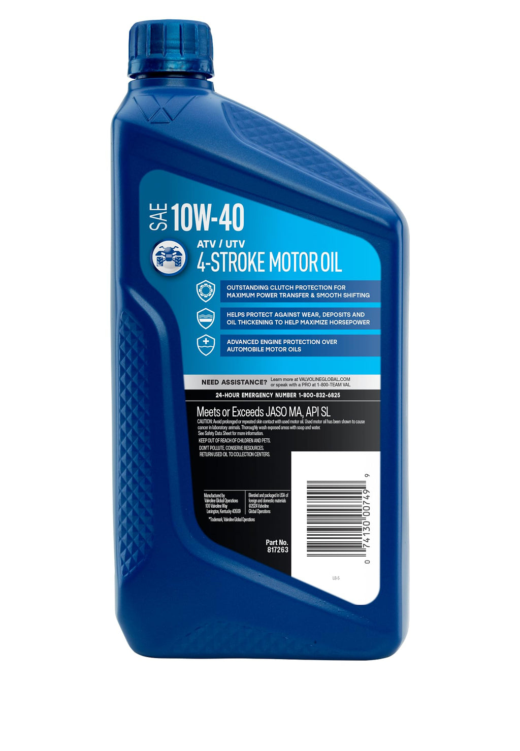 10W-40 4-Stroke Motor Oil 1 Quart T33728