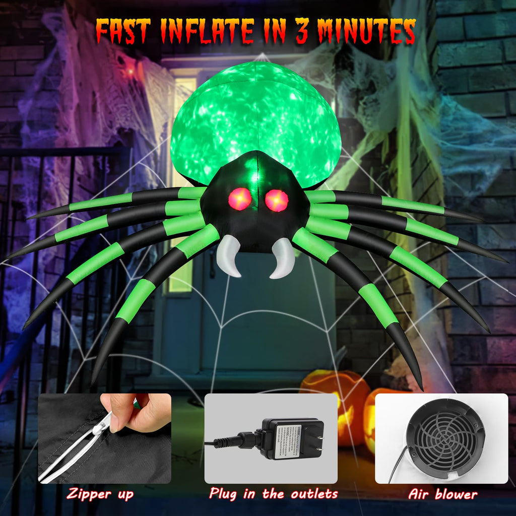 12 FT Halloween Inflatable Spider Outdoor Decoration U317394