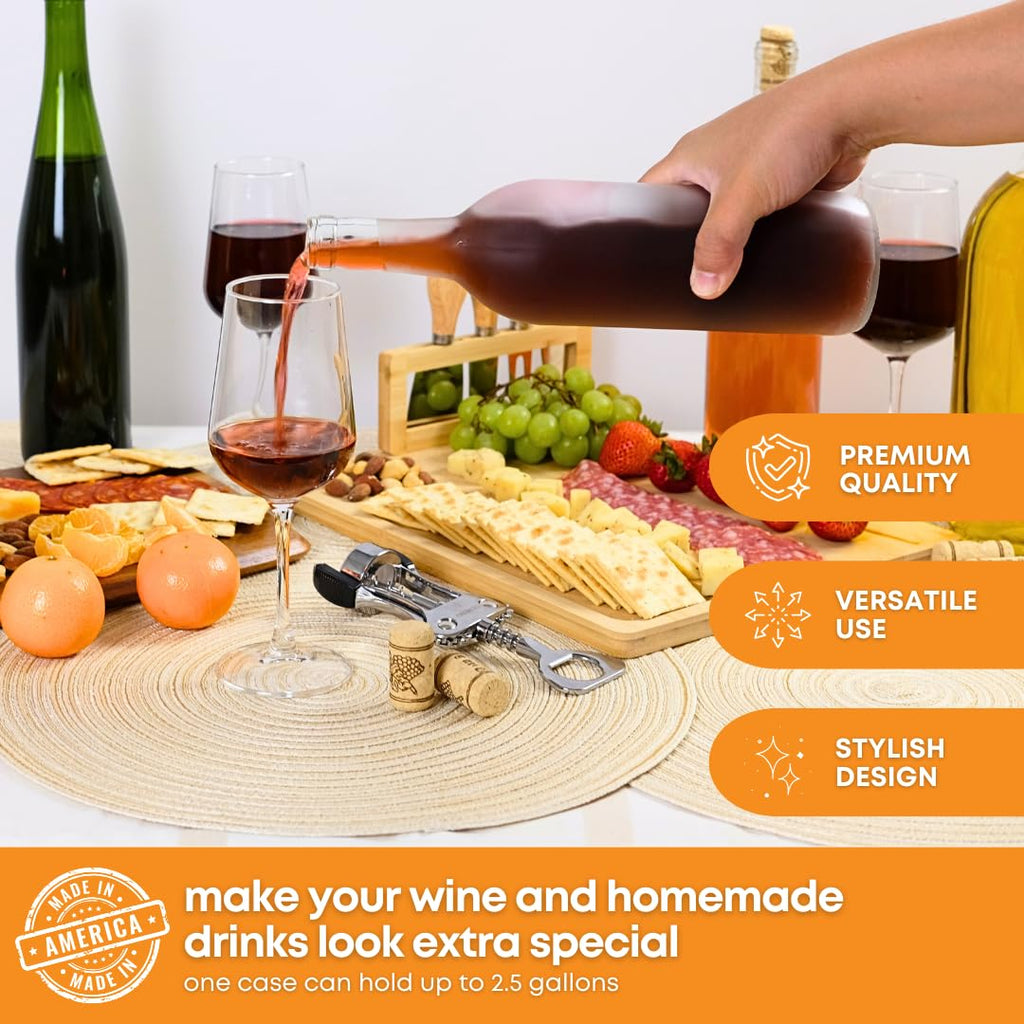 750ml Glass Bottle With Cork 6-Pack D47719