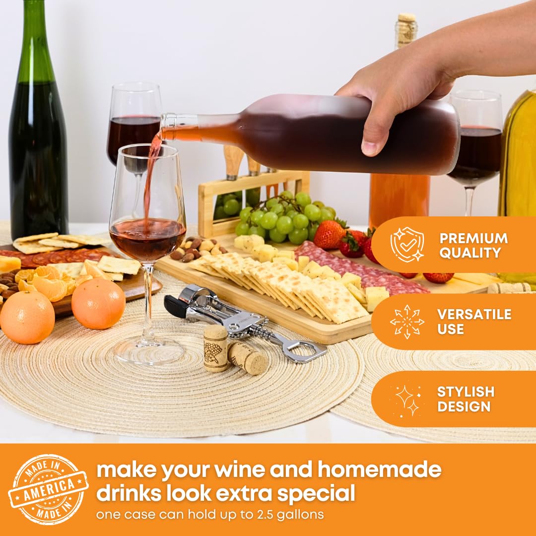 750ml Glass Bottle With Cork 6-Pack D47719