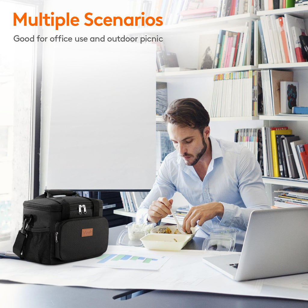 Black Insulated Lunch Bag L159