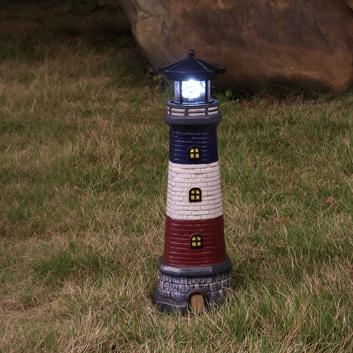 15 Inch Waterproof Rotating LED Lighthouse Lamp T9249