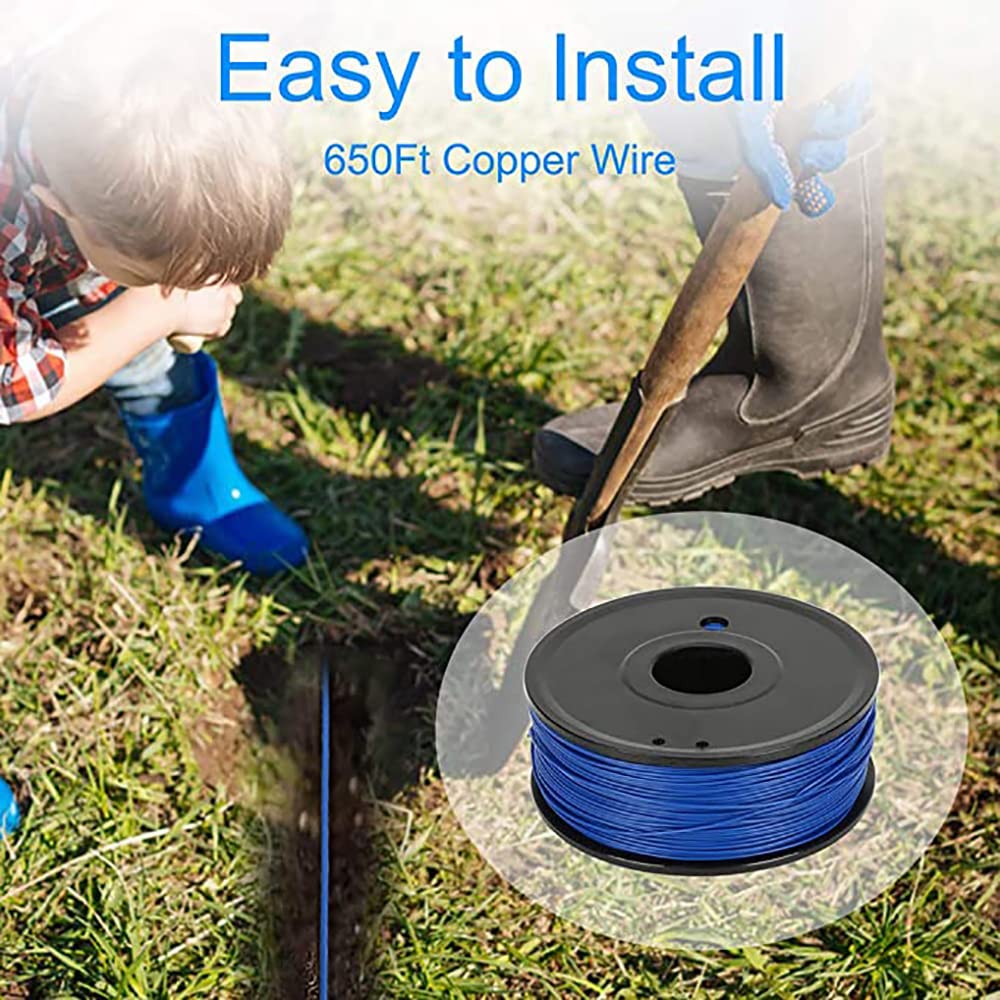 Electric Dog Fence, Aboveground Underground Pet Containment System, Covers up to 3/4 Acre, Waterproof Rechargeable Training Collar, Shock Tone Correction G359