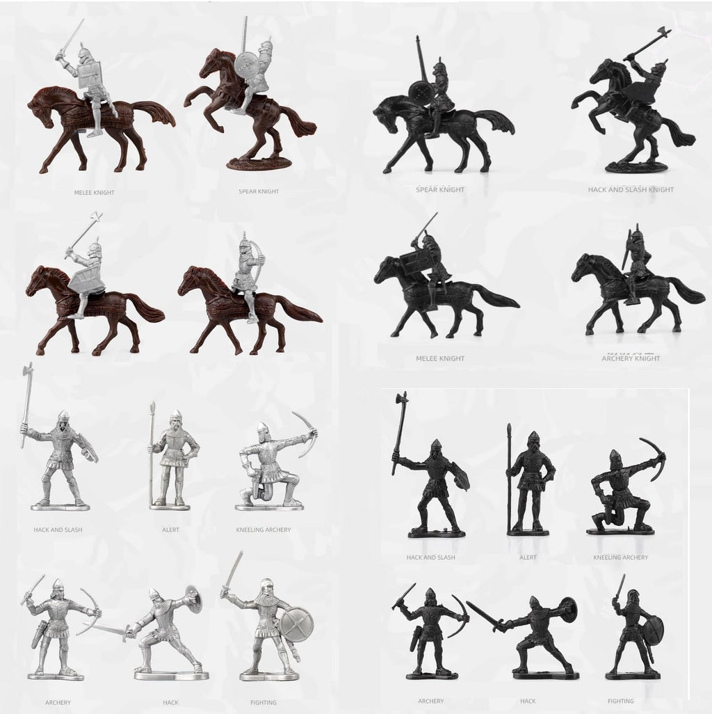 Medieval Knights Toy Soldier Cavalry Horses Set Y9250