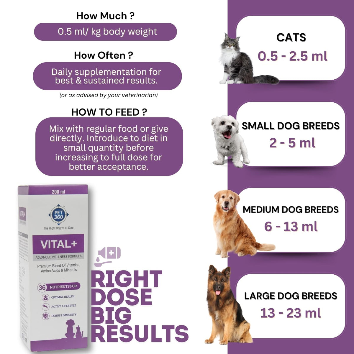Multivitamin Syrup Nutritional Supplement for Dogs & Cats 200 ml I658