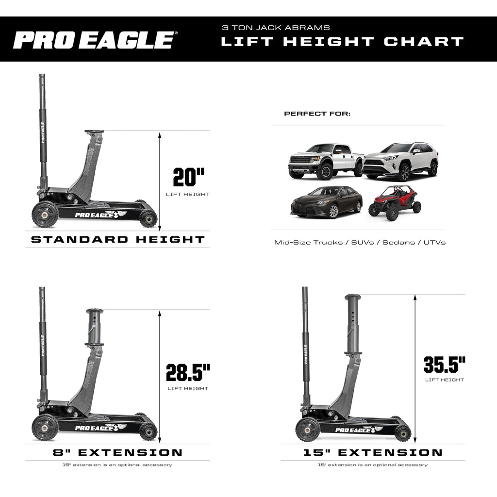 3 Ton Heavy Duty Steel Hydraulic Floor Jack U47022