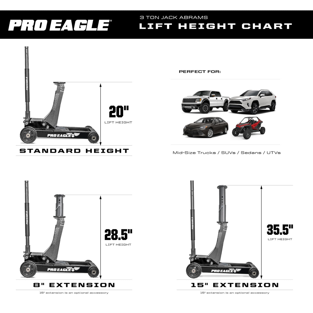 3 Ton Heavy Duty Steel Hydraulic Floor Jack U47022