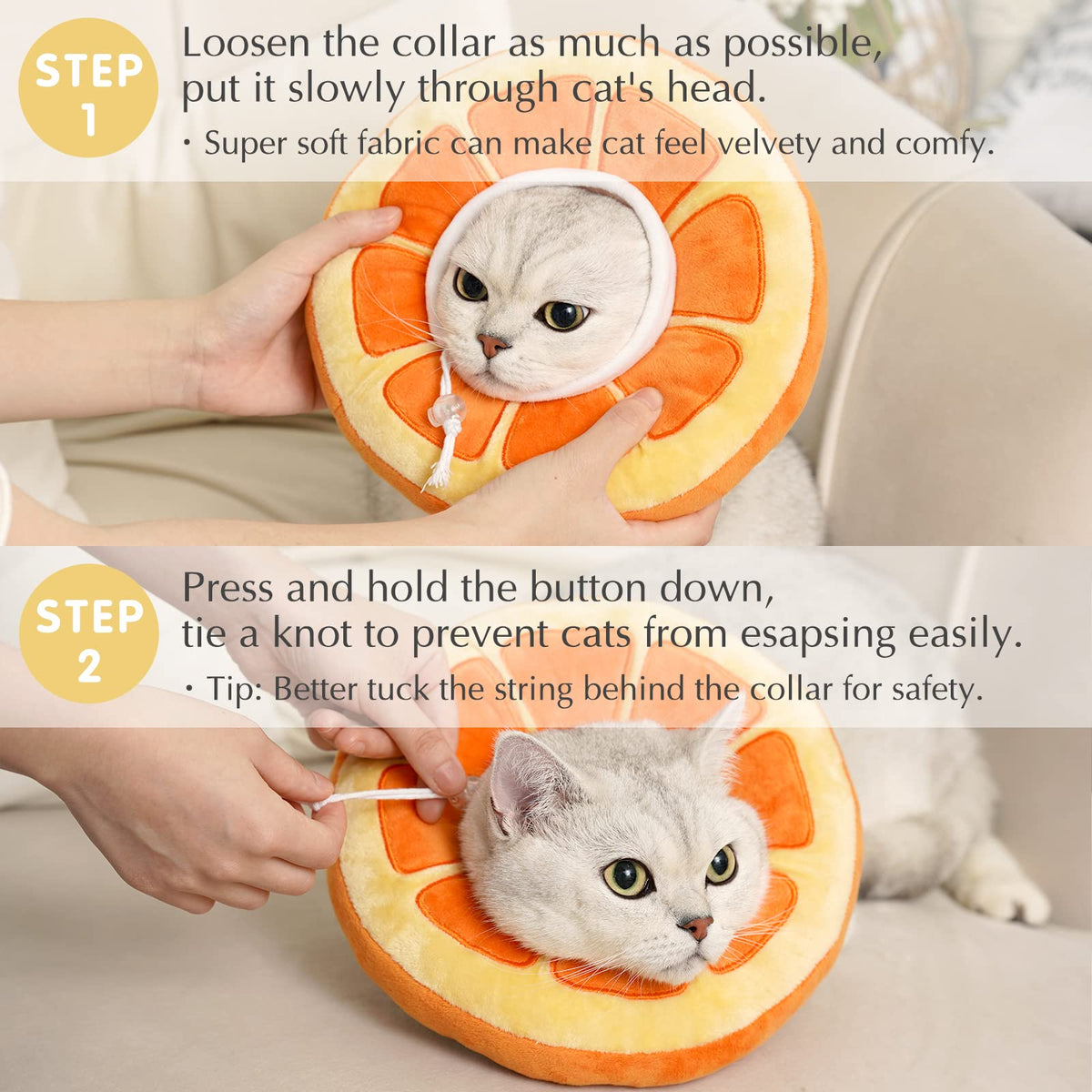 Adjustable Soft Cat Cone Collar B7560
