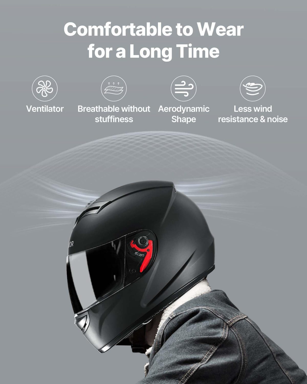 Full Face Motorcycle Helmet DOT Approved Dual Visor Interchangeable Lens M4682
