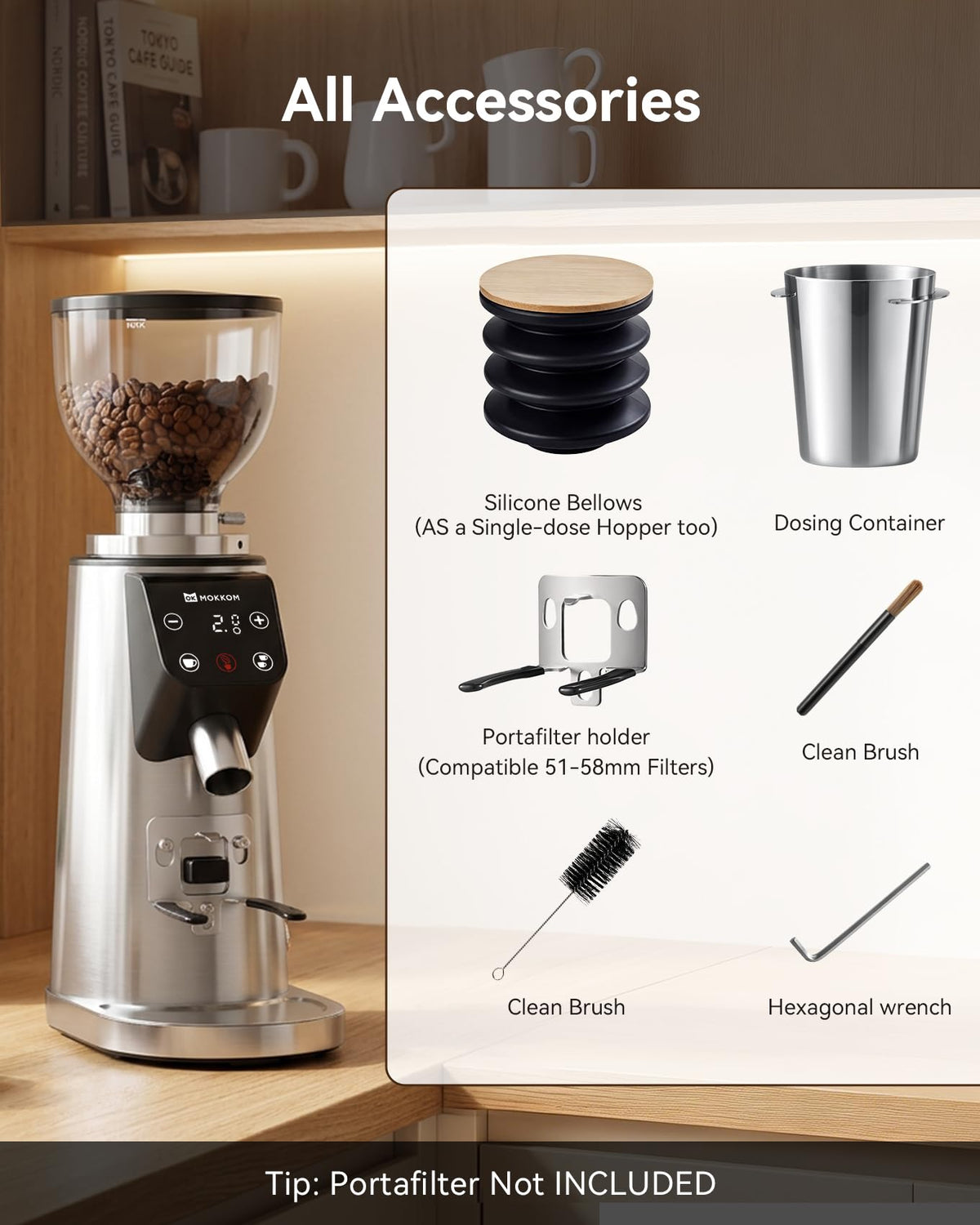 64mm Flat Burr Coffee Grinder F864743