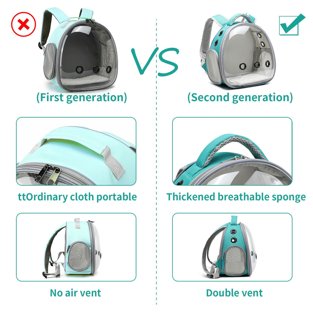 Portable Pet Backpack Carrier (Green) V32847