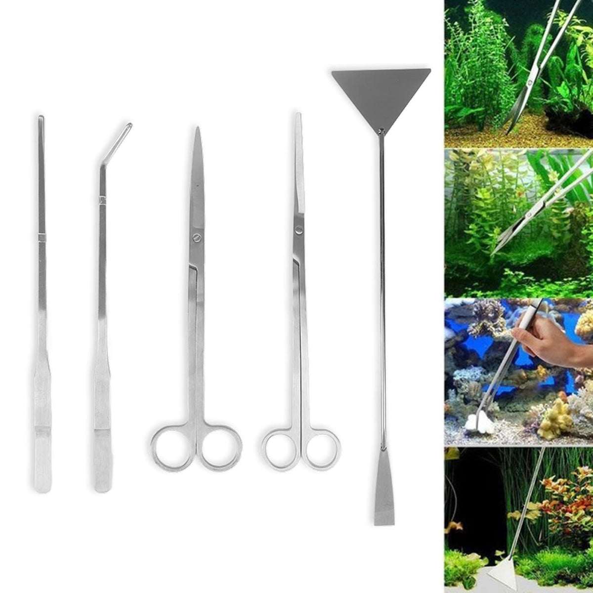5 in 1 Stainless Steel Aquarium Aquascaping Kit N377898