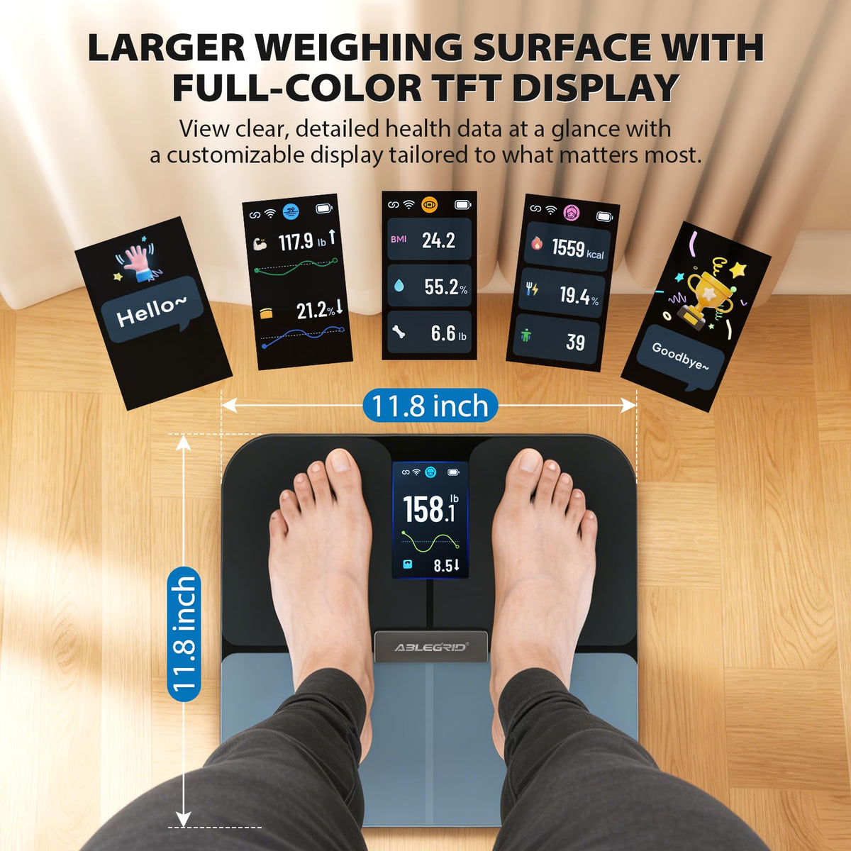 WiFi Smart Bathroom Scale 500 lb X41470