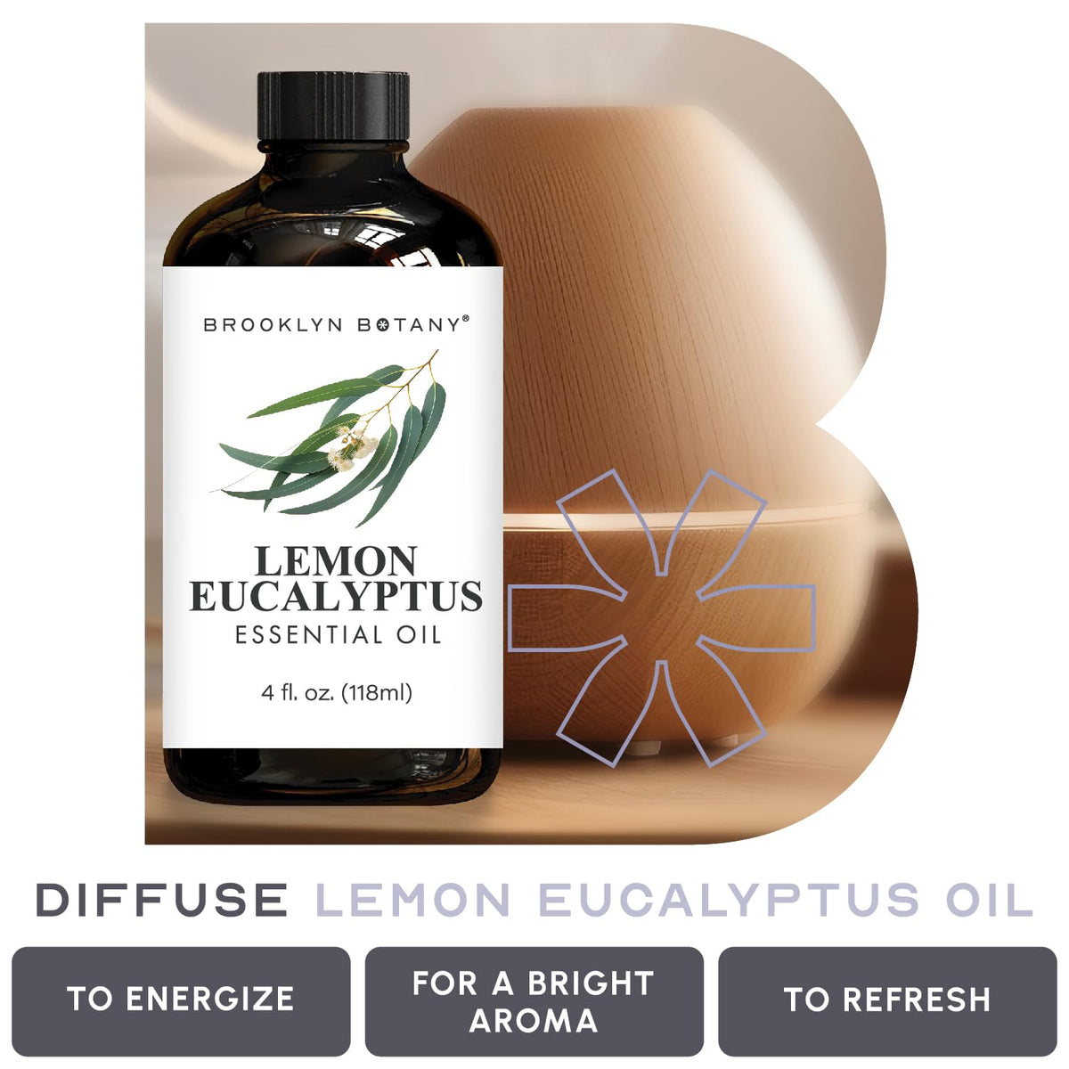 Lemon Eucalyptus & Lavender Essential Oils 4 Fl Oz Pack of 2 K4511