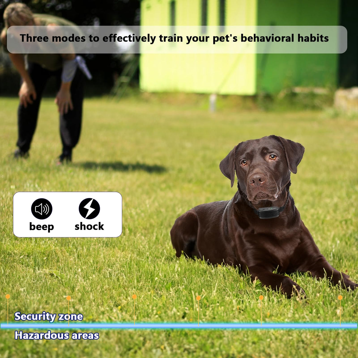 In-Ground Electric Dog Fence System with Waterproof Training Collar V957615