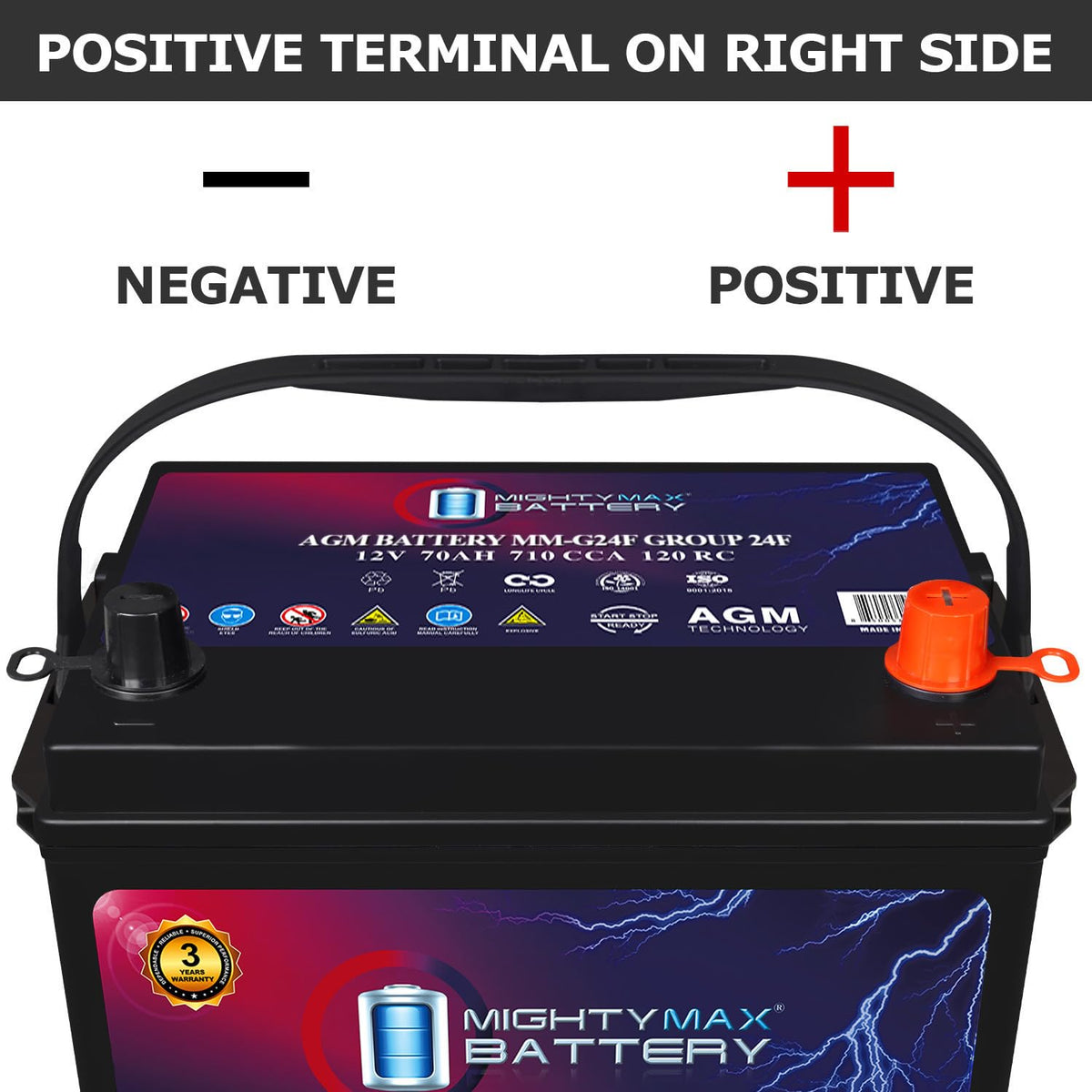 12V 70Ah AGM Replacement Battery L754655