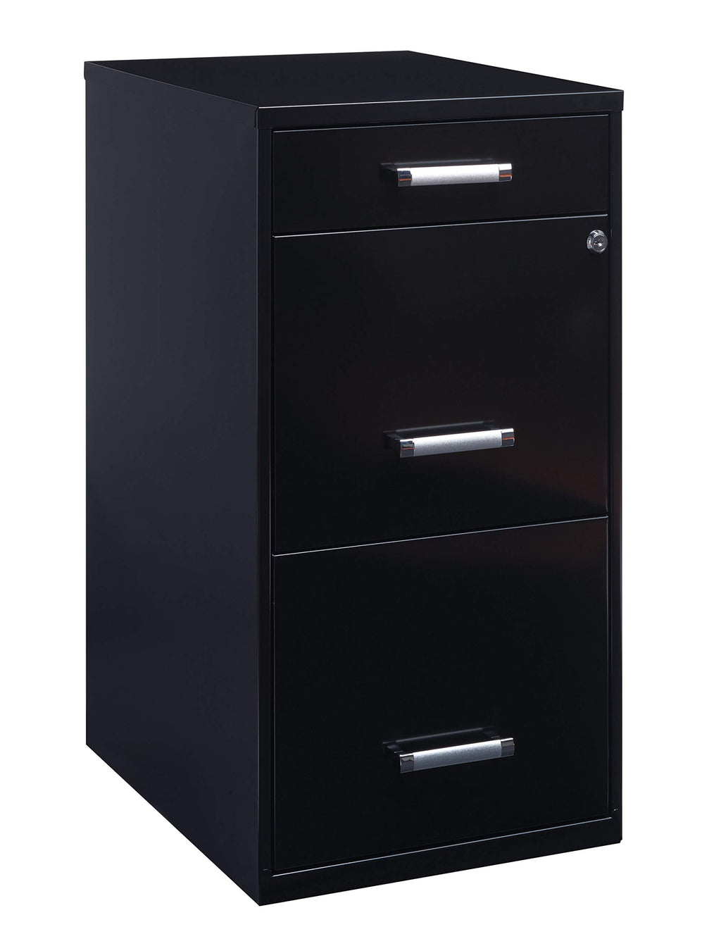 3 Drawer Metal File Cabinet with Pencil Drawer, Black A539374