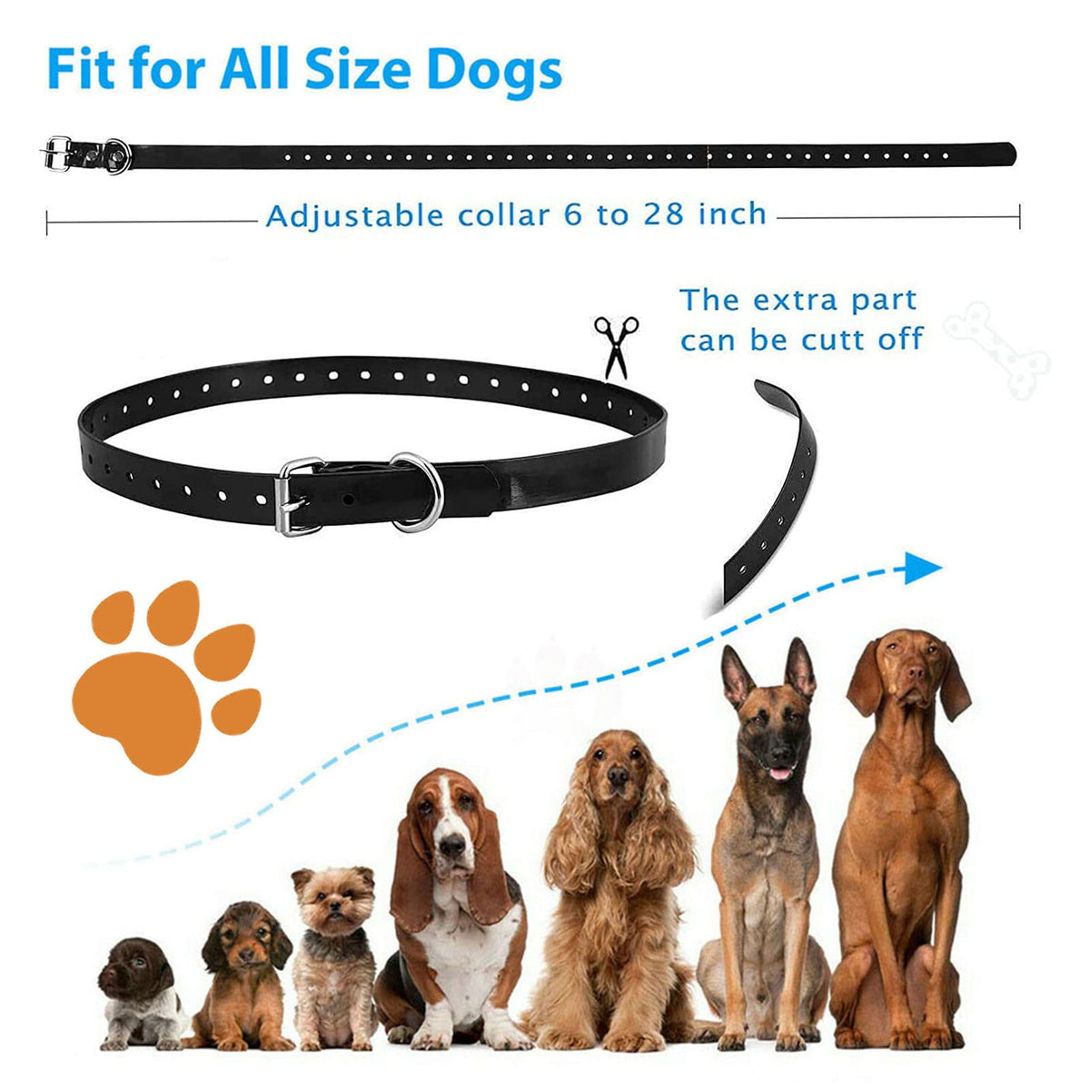 Electric Dog Fence, Aboveground Underground Pet Containment System, Covers up to 3/4 Acre, Waterproof Rechargeable Training Collar, Shock Tone Correction G359