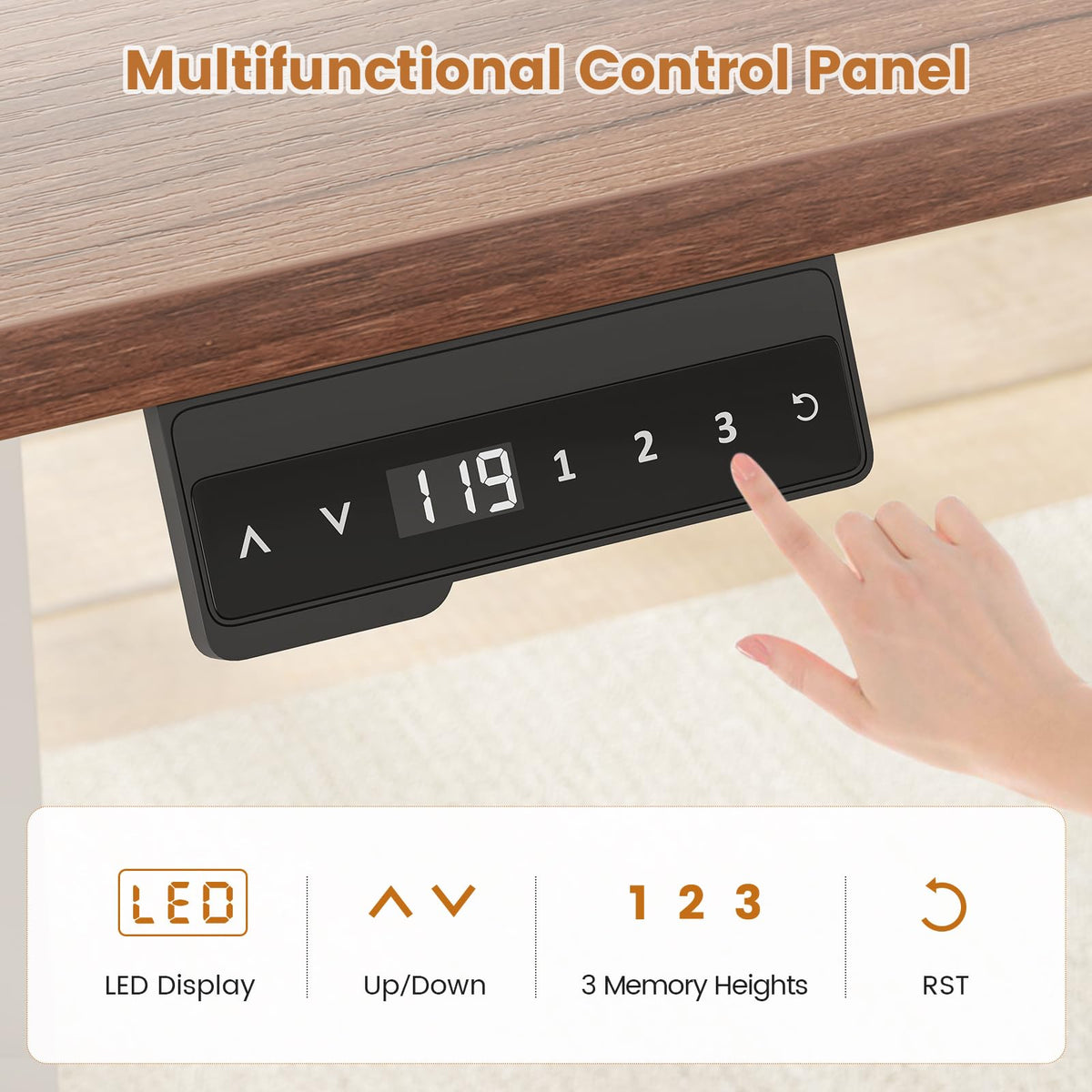 55 inch L Shaped Standing Desk with Storage Drawers I1210