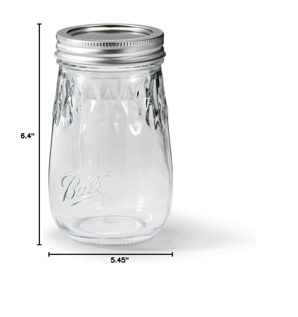 Glass Mason Jar Regular Mouth Pint Size 16 OZ Pack of 8 K43445