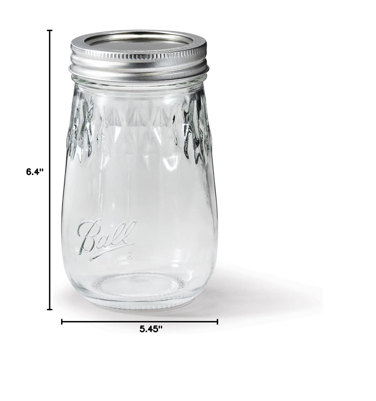 Glass Mason Jar Regular Mouth Pint Size 16 OZ Pack of 8 K43445