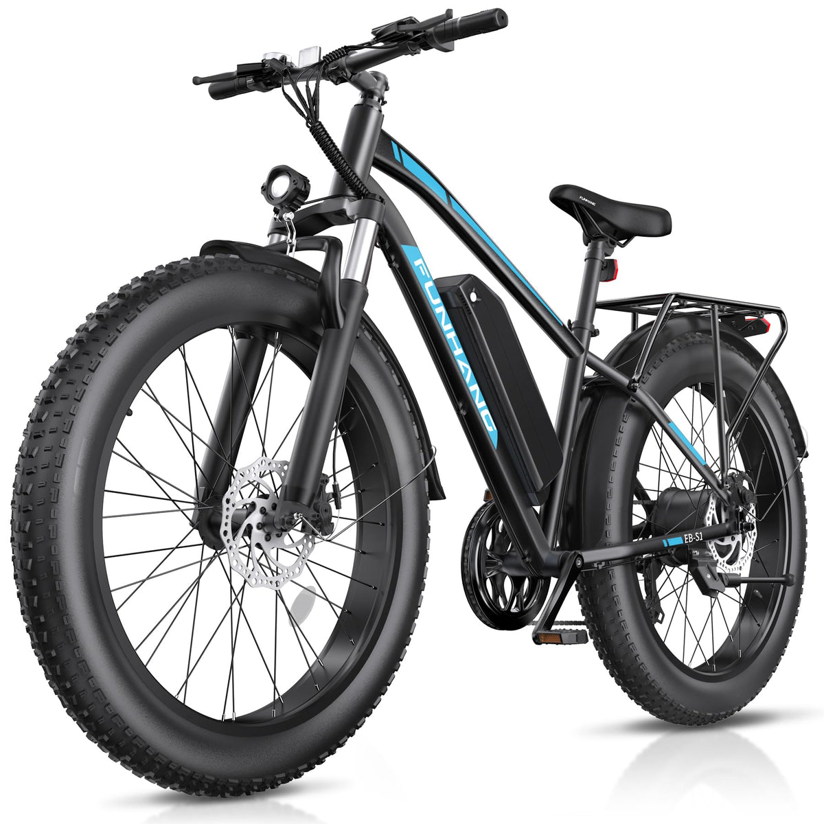 1000W 60Miles 26" x 4'' Fat Tire Electric Bike C891