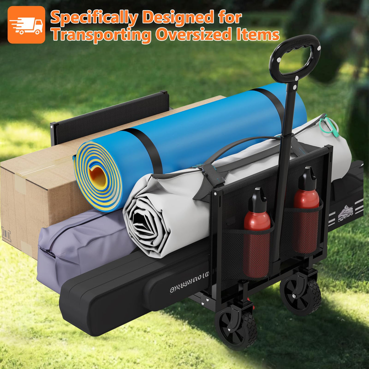 3 in 1 Foldable Wagon Cart with Sturdy Wheels K818783