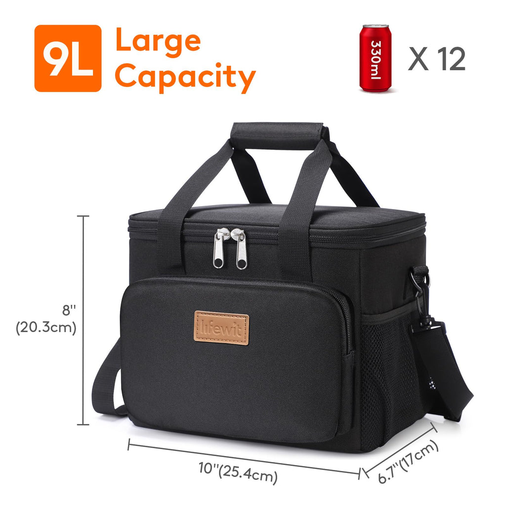 Black Insulated Lunch Bag L159
