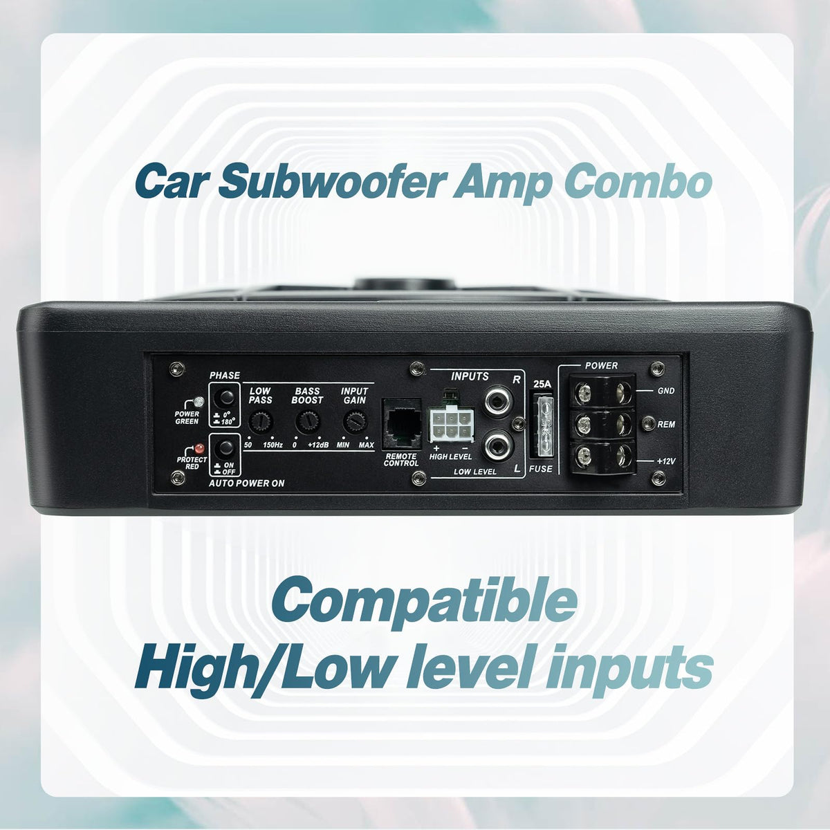 800W Under Seat Car Subwoofer and Amp Package S82923