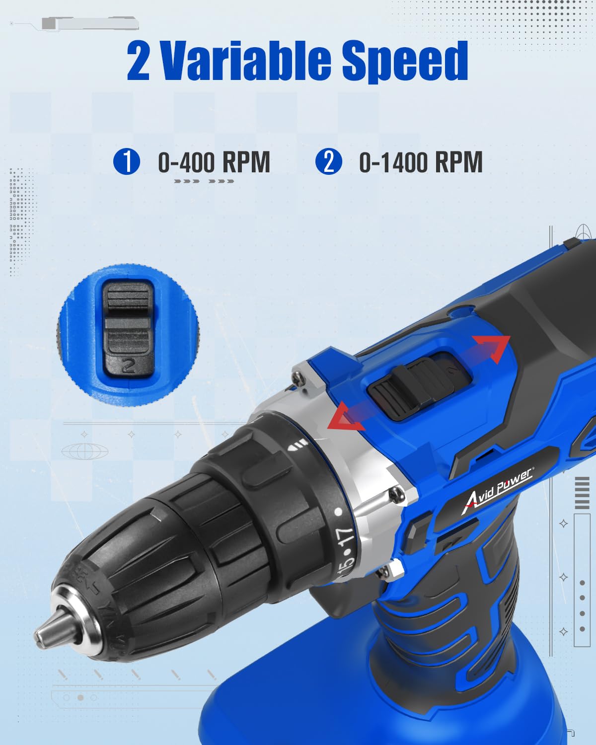 20V Cordless Drill Set with Battery and Charger J302043