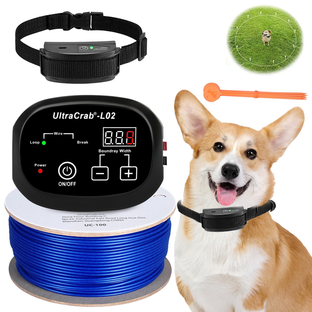 In-Ground Electric Dog Fence System with Waterproof Training Collar V957615