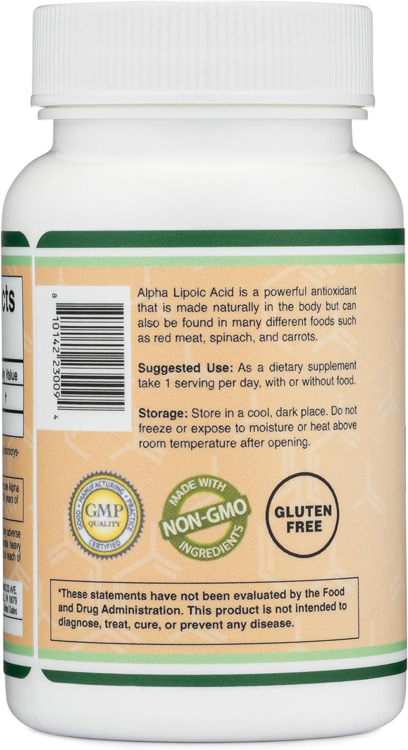 Alpha Lipoic Acid 600mg 60 Capsules Q7696