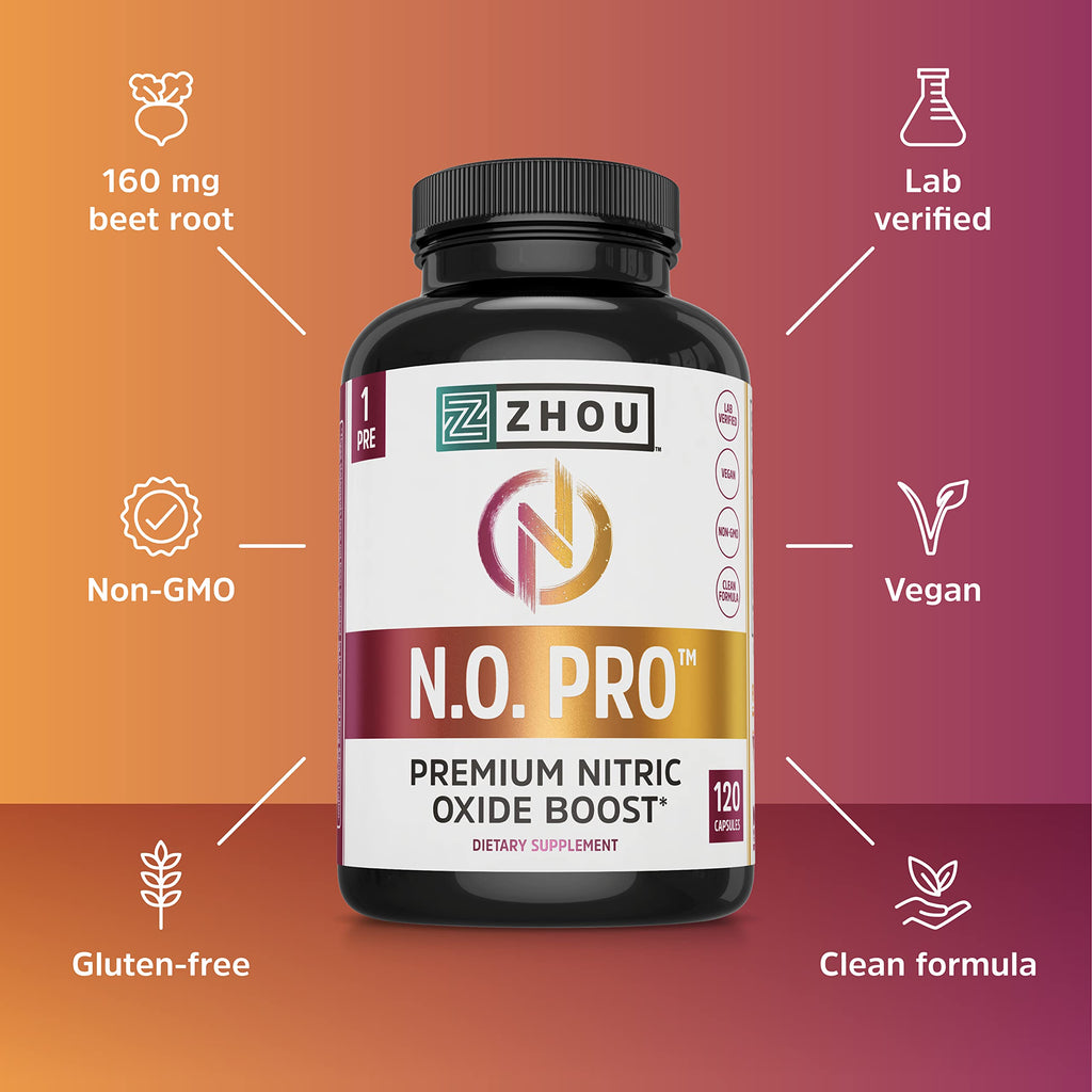 Nitric Oxide Supplement with Beet Root & L Arginine, 120 Veggie Capsules M613