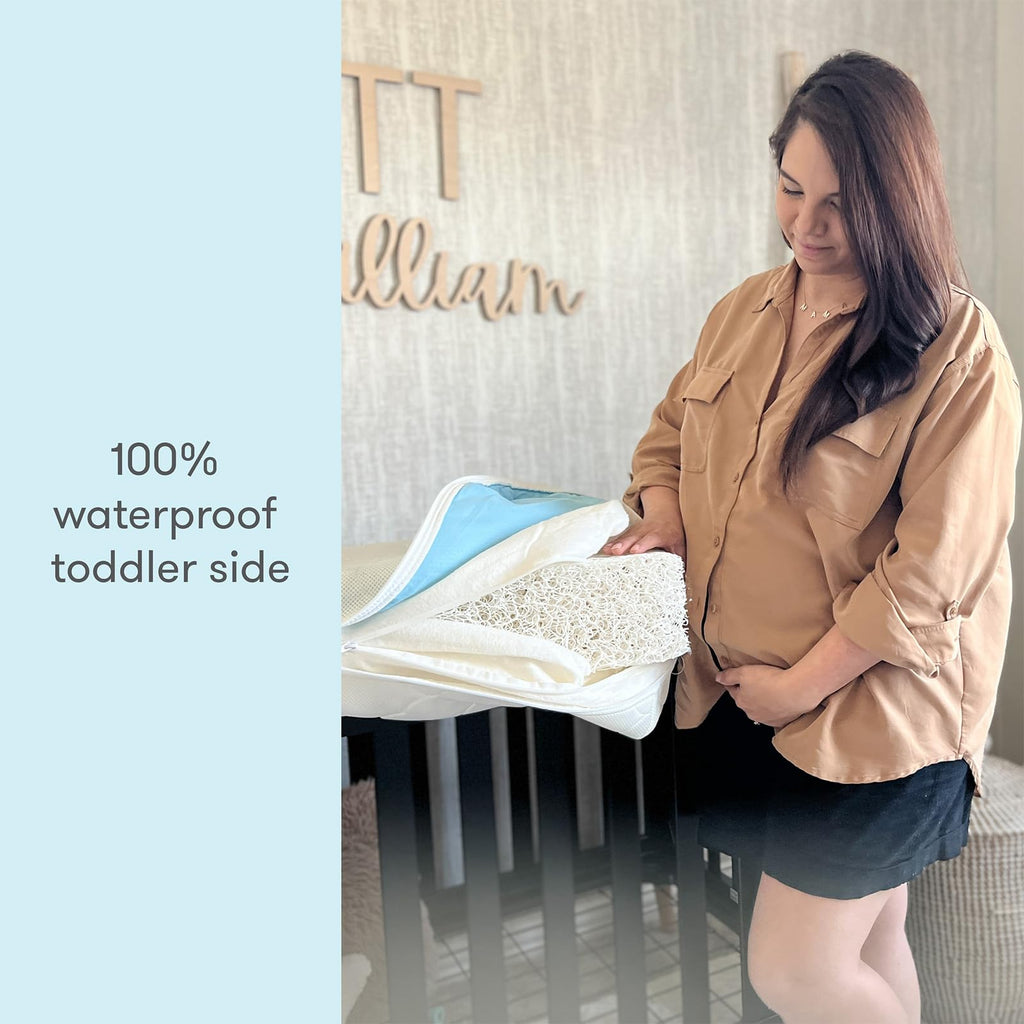 White Waterproof Crib Mattress M299401