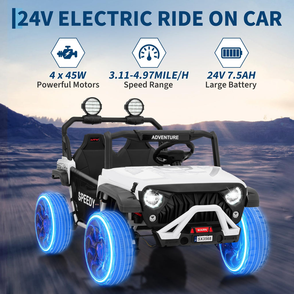 24V 4WD Electric Car 2 Seater UTV with Remote Control Y483031