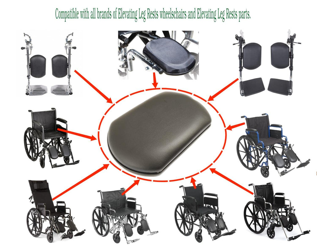Black Vinyl Upholstered Wheelchair Elevating Leg Rest M447900