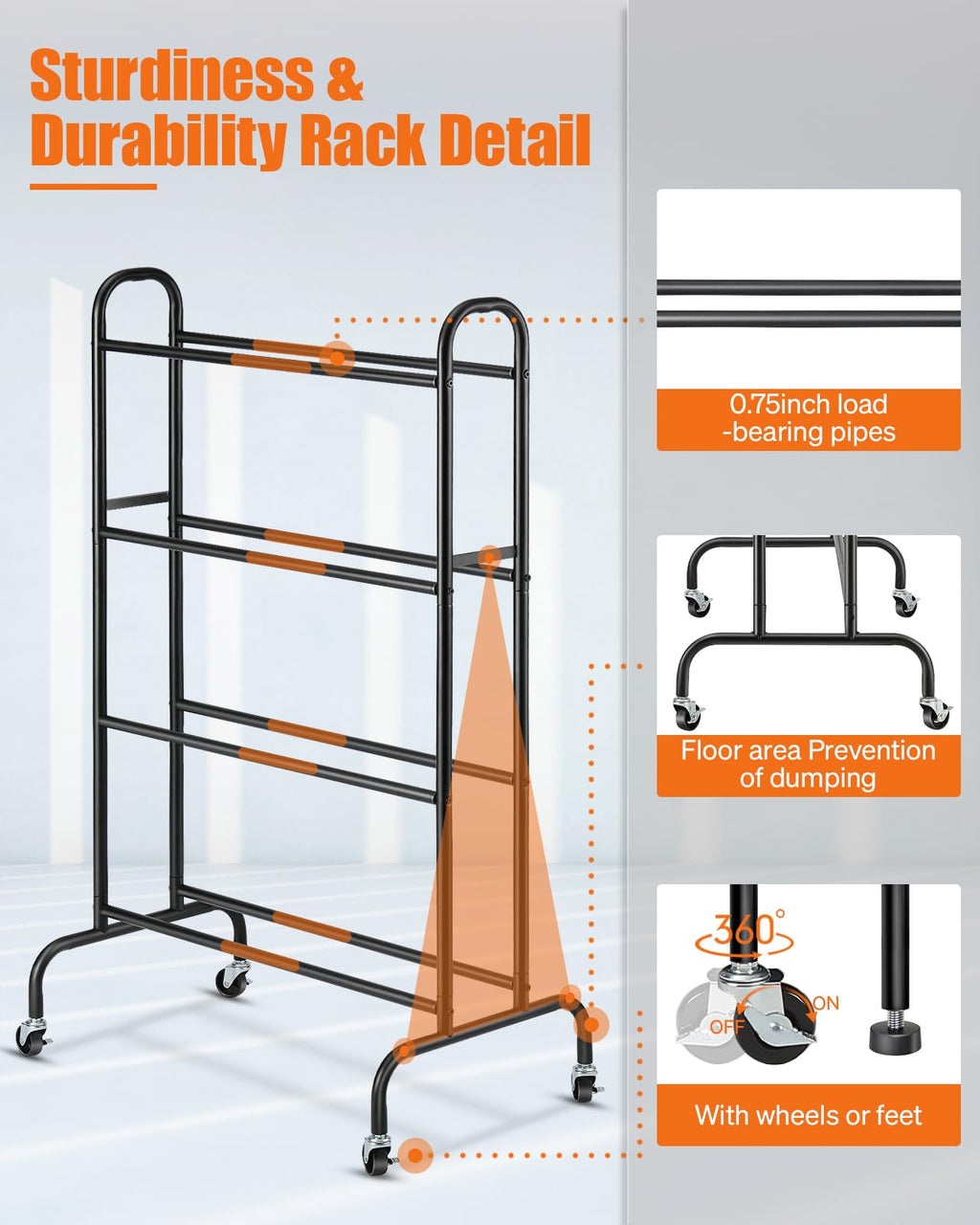 3D Printer Filament Storage Rack with Wheels X136