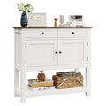 White Console Table with Storage J460818