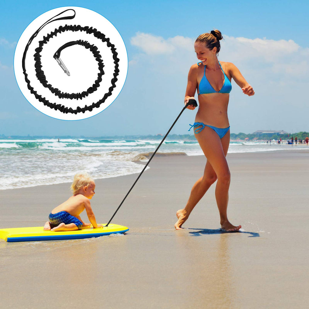 4 Pcs Stretchable Coiled Kayak Paddle Leash B5315