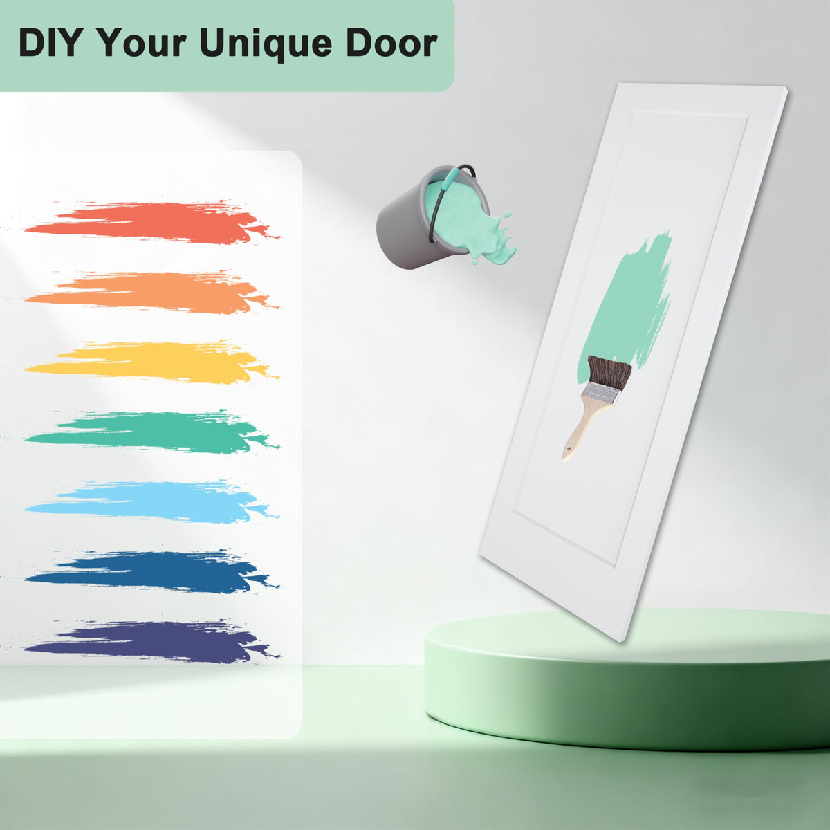 24"x80" 1-Panel Shaker Style White Primed Hollow Core Interior Door Slab H124381