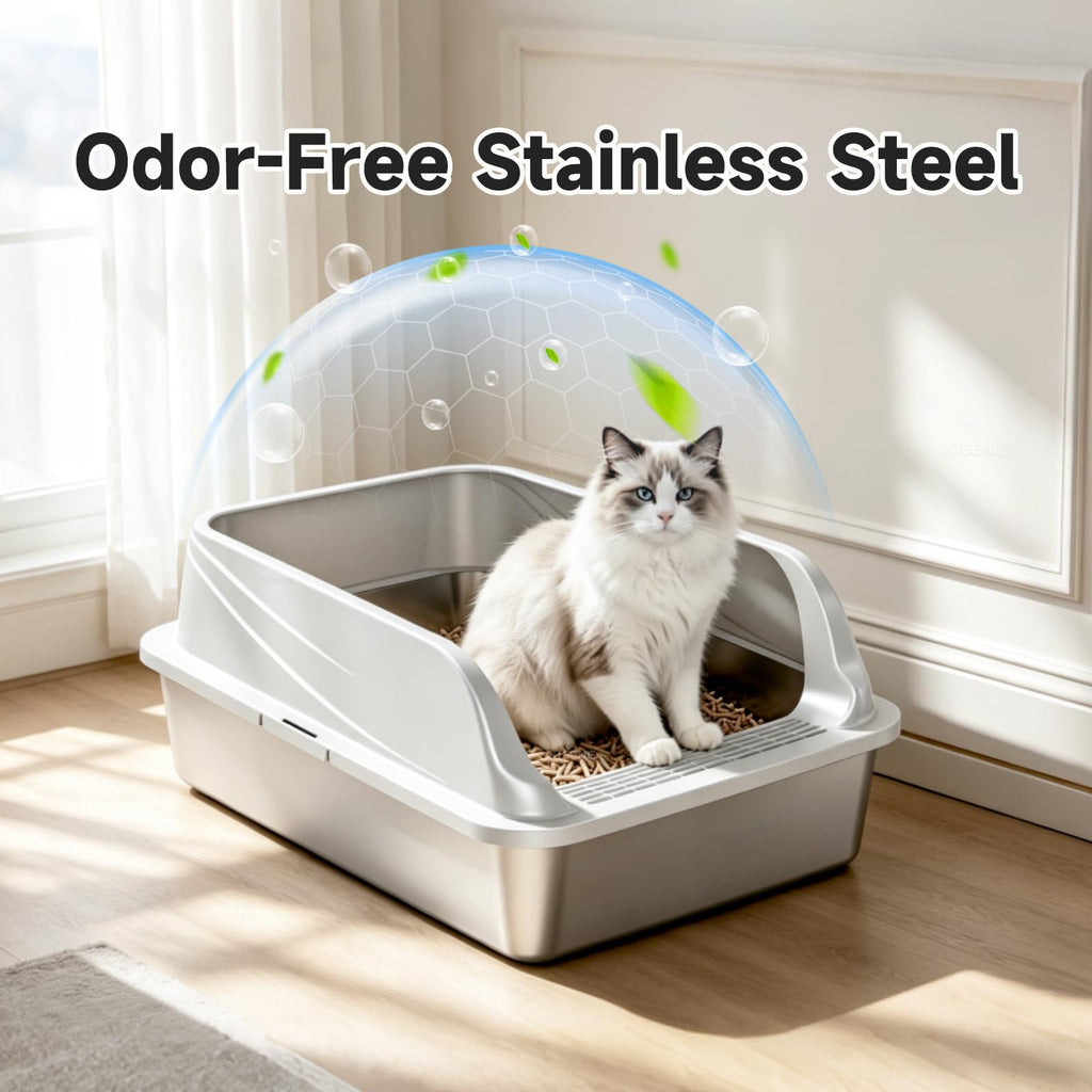 Stainless Steel Sifting Litter Box F2344
