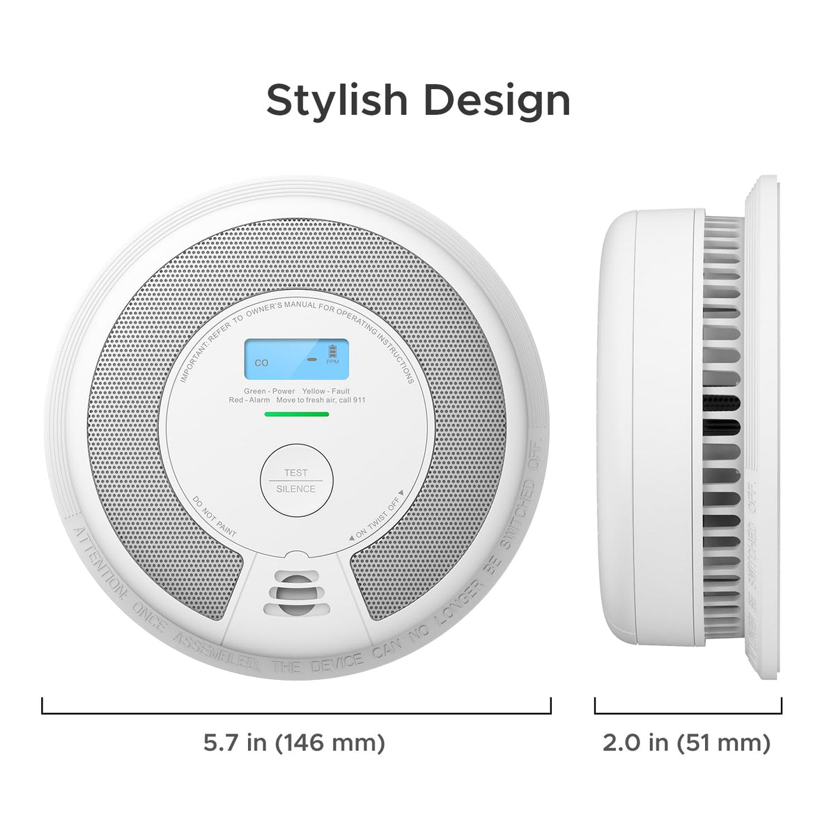 Combination Smoke & CO Alarm, 10-Year Battery, 3-Pack Z2172
