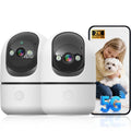 Indoor Camera 5G&2.4G WiFi 360° Pan/Tilt 2-Pack L791