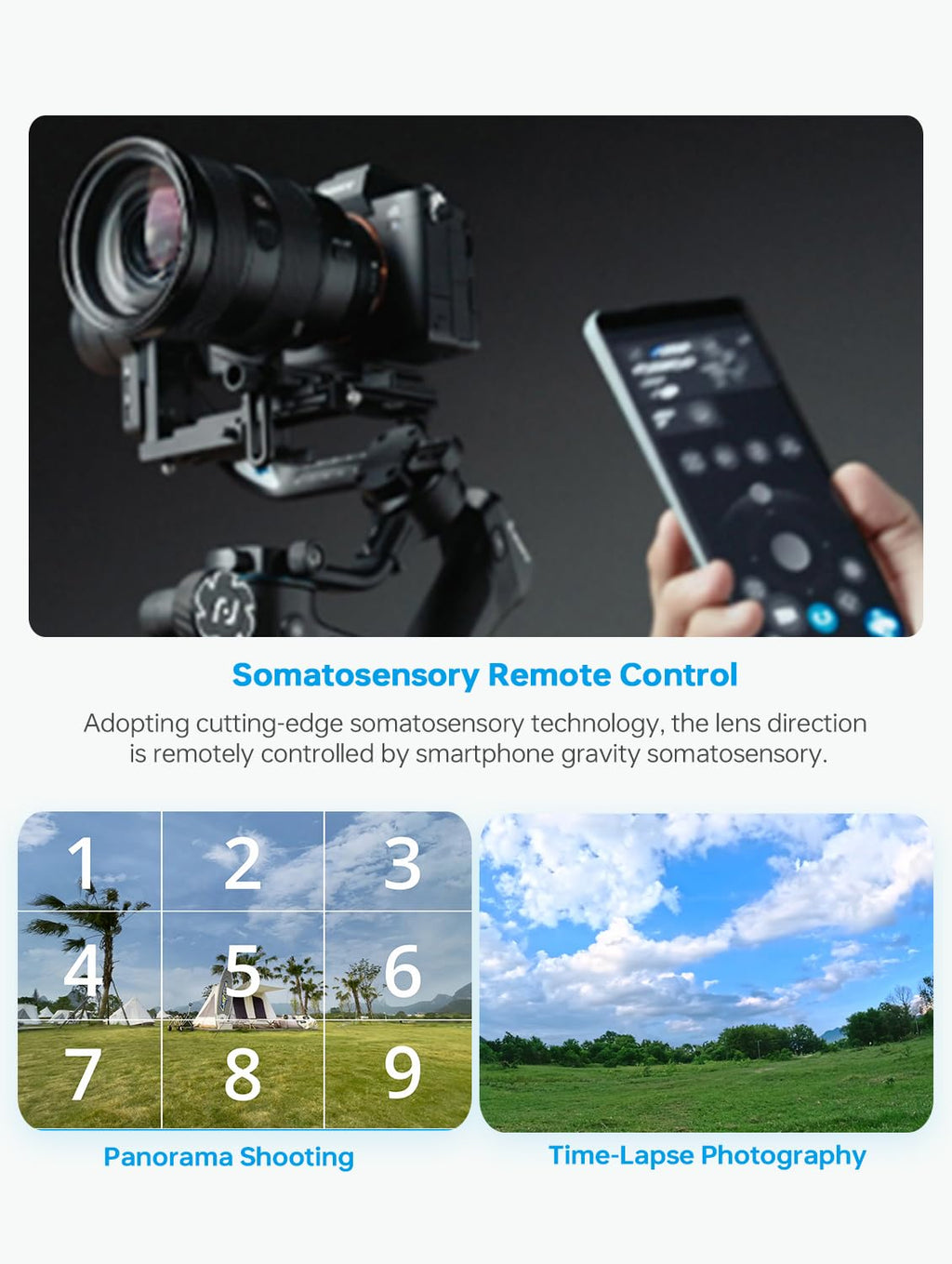 Camera Gimbal Stabilizer with AI Tracking S109487