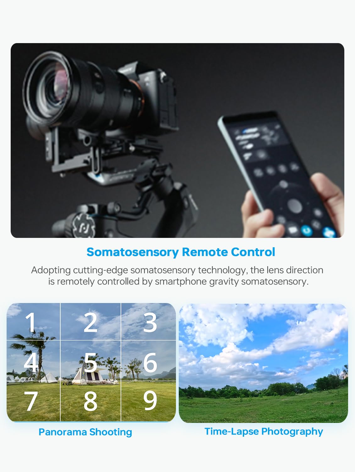 Camera Gimbal Stabilizer with AI Tracking S109487