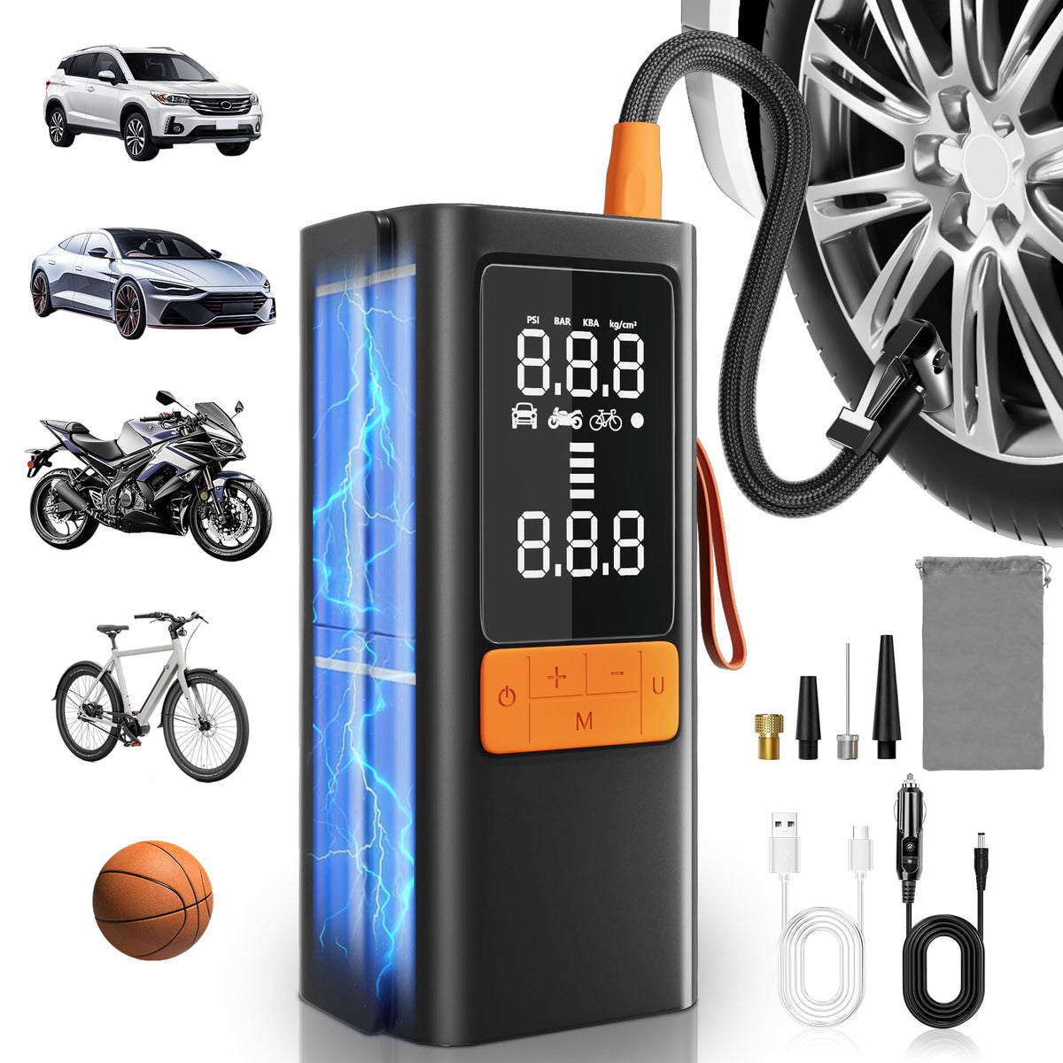 Portable Air Compressor 150 PSI with Digital Pressure Gauge N92246